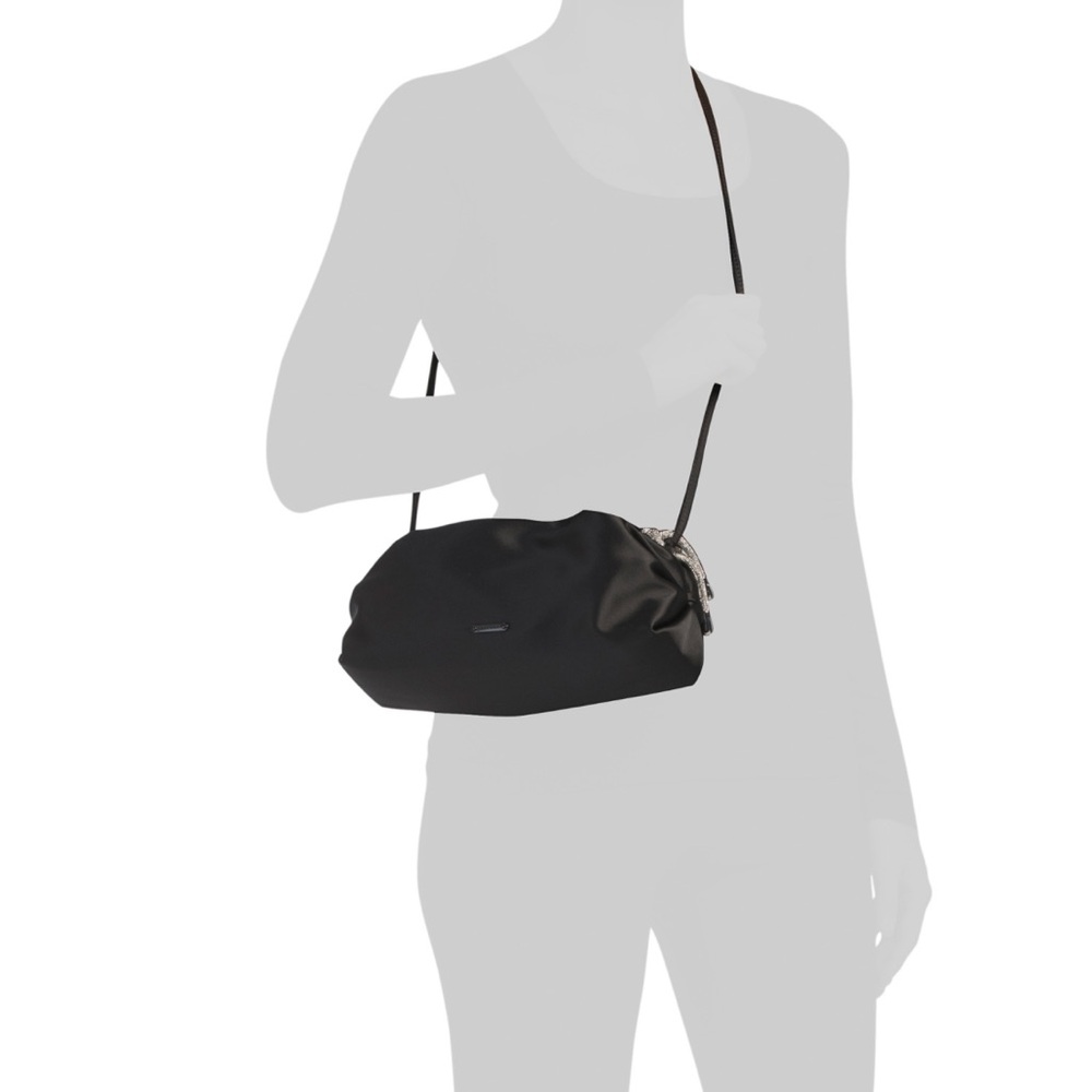 Rebecca Minkoff Black Satin clutch/crossbody bag NWT - Picture 3 of 6